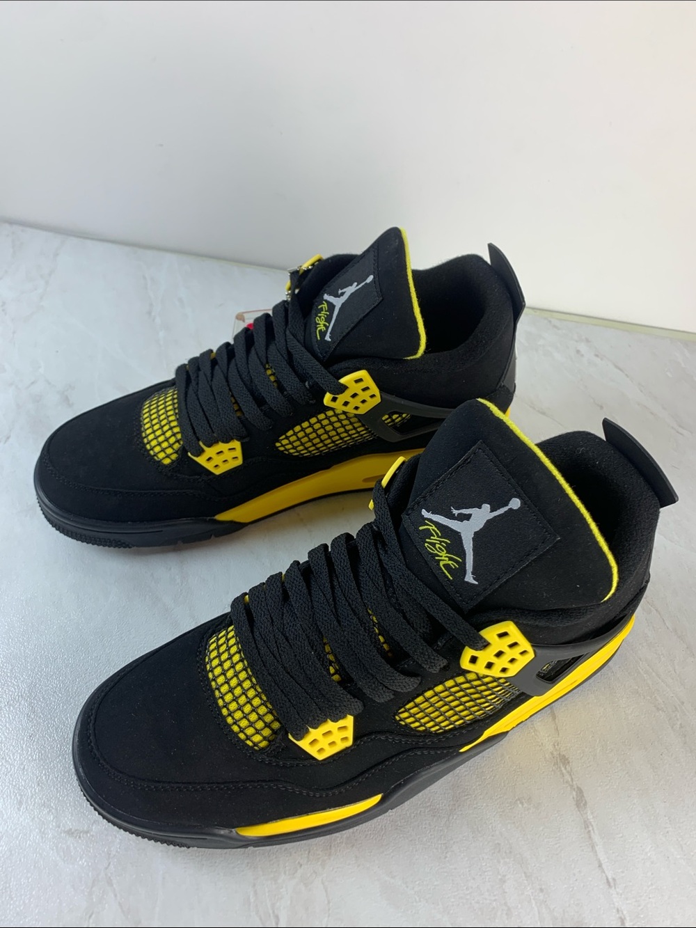 Jordan Black and Yellow Retro Basketball Sneakers - Picture 6 of 6